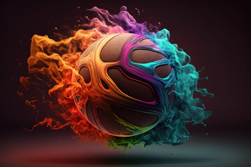 Basketball ball, Fireball, Generative AI