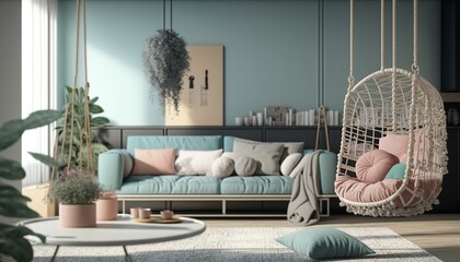 nice and beauty livingroom interior