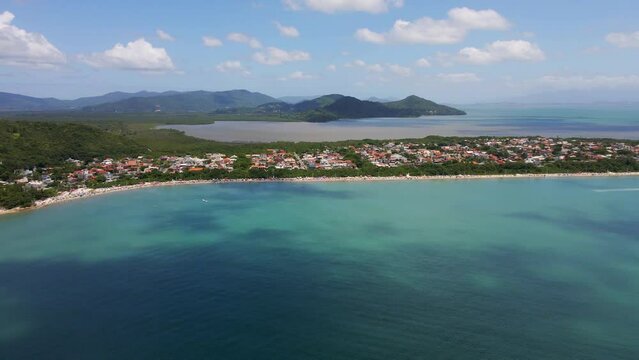 Breathtaking Aerial View of Daniela Beach in Florianopolis
