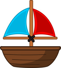 Isolated Sailboat Vector