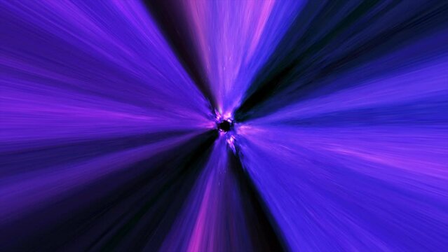 Abstract glowing space tunnel flying at high speed from bright energy futuristic high-tech lines background. Video 4k