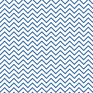 Blue waves zig zag seamless background texture. Popular zigzag chevron pattern on white background	