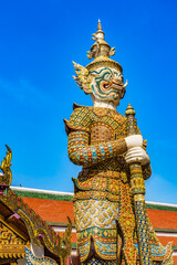 White  Guardian Statue Grand Palace Bangkok Thailand