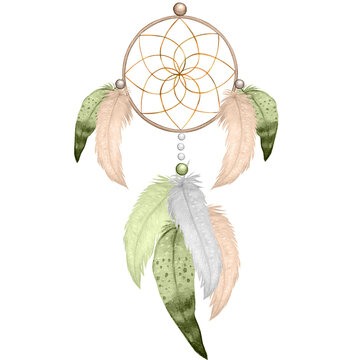 boho dreamcatcher clipart