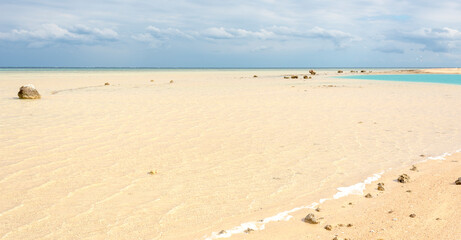 landscape with sandy beach and sky