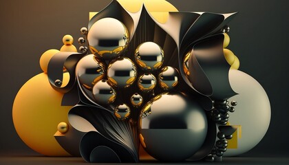 Abstract Inflate spheres wallpaper