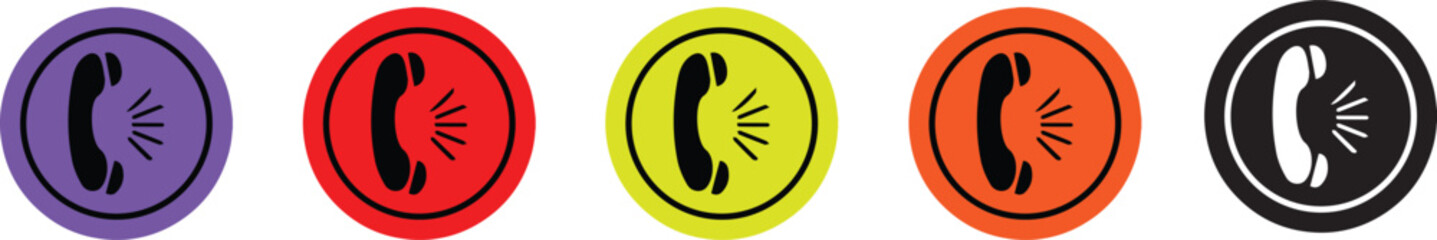 Horizontal set for colorful Phone icon set. Telephone symbol. Vector illustration. phone symbol transparent in flat style. icon telephone call. Phone. contact us.Telephone, communication. isolated.
