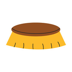 Cleaning brush vector flat illustration. 
