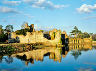 Desmond Castle, on the River Maigue, in the town of Adare, County Limerick, Ireland. Built in pre...