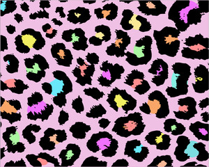 pink butterfly and leopard design seamless repeat fashion 