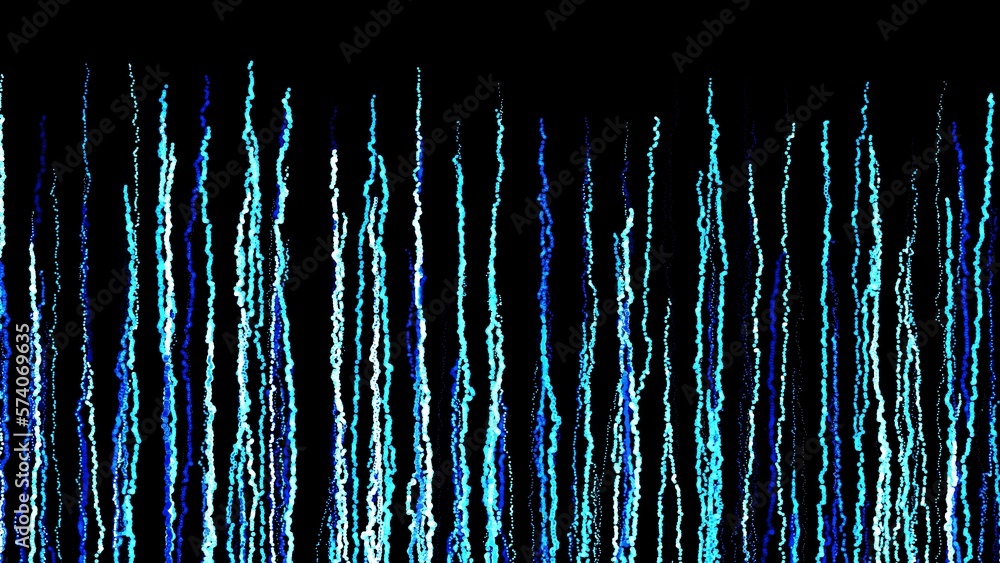 Poster 3d render. abstract creative background with curled lines like blue trails on surface. lines form sw