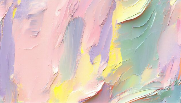 Abstract painting background in pastel positive color as wallpaper, pattern, art print, textured fonts, shapes etc. Natural texture of oil paint. High quality details.