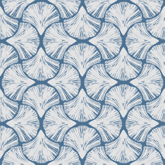 Art deco style abstract sea shells geometric forms seamless pattern - 574071898