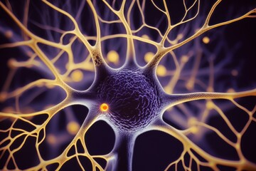Macro View of Neural Network in the Human Brain, generative ai