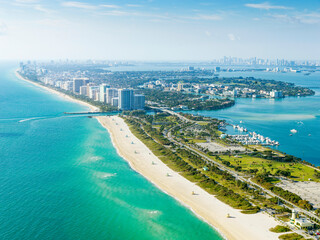 Aerial View,Helicopter, .Miami,Florida,USA..