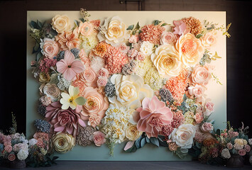Create a Beautiful Wedding Ceremony with Stunning Flower Wall Backdrop