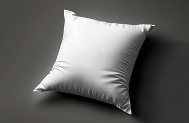 Blank white fabric pillow mockup design illustration created with Generative AI technology