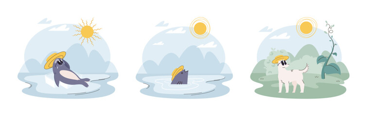 Climate change weather global greenhouse warming risks metaphor concept. Save planet. Compared planet with renewable eco resources consumption global warmings burning alternative. Environment Day