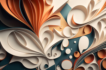 Abstract Cutout Paper Background for Creative Design Projects
