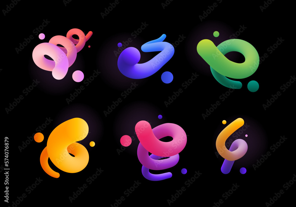 Poster abstract fluid curve. gradient blend line, creative liquid colorful shapes and banner vector backgro