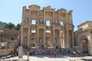 ruins of the roman forum in turkey ephesus