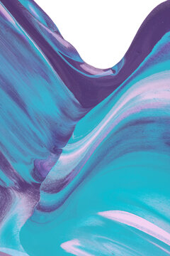 Mint Lilac Purple Abstract Paint Stroke Fluid Liquid Pastel