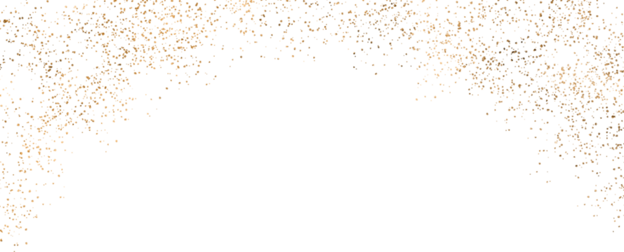 gold sparkle splatter border