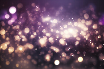 Golden Bokeh Lights Background Wallpaper, Generative AI