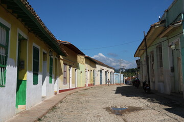 Colorful old street in Trinidad Cuba, Caribbean