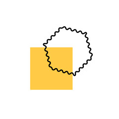 Geometric Memphis Shape Vector Ornament