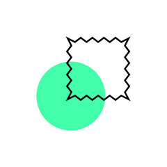 Geometric Memphis Abstract Shape Ornament