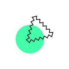 Geometric Memphis Abstract Shape Ornament