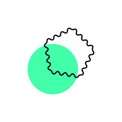 Geometric Memphis Abstract Shape Ornament