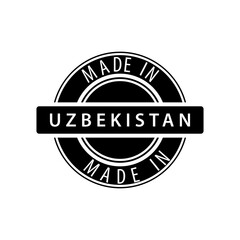 Fototapeta premium Made in Uzbekistan icon vector logo design template