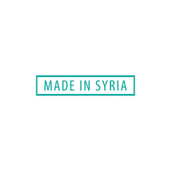 Obraz premium Made in Syria vector logo design template
