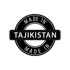 Made in Tajikistan stamp icon vector logo design template