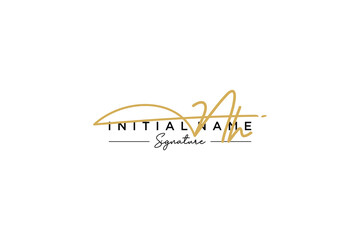 Initial NH signature logo template vector. Hand drawn Calligraphy lettering Vector illustration.
