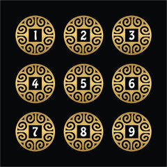 Boutique number design logo bundle.