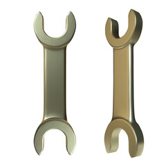 3d vector illustration. wrench, Isolated Master tools on white background.