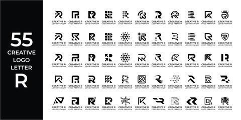 Creative logo design bundle letter R. - obrazy, fototapety, plakaty