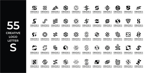 Creative logo design bundle letter S.