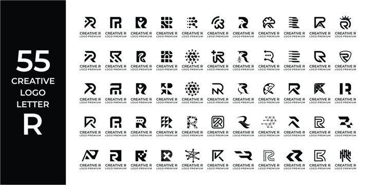 Creative logo design bundle letter R.