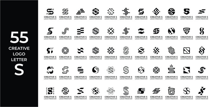 Creative logo design bundle letter S.