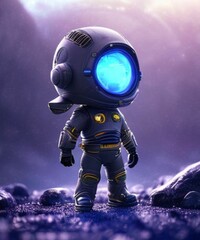 Boy in space suit, full body in image