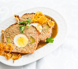 Falscher Hase, Stephaniebraten aus Hackfleisch 