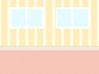 室内の壁床（黄色）