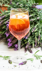 Sommer Drink Eisewürfel Glas, rot 