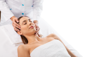 Spa Chocolate Mask. Beautiful Woman Getting Spa Massage