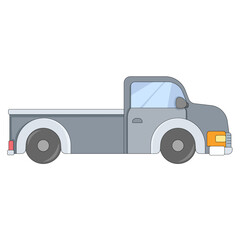 gray classic pickup truck image © Popular Vector