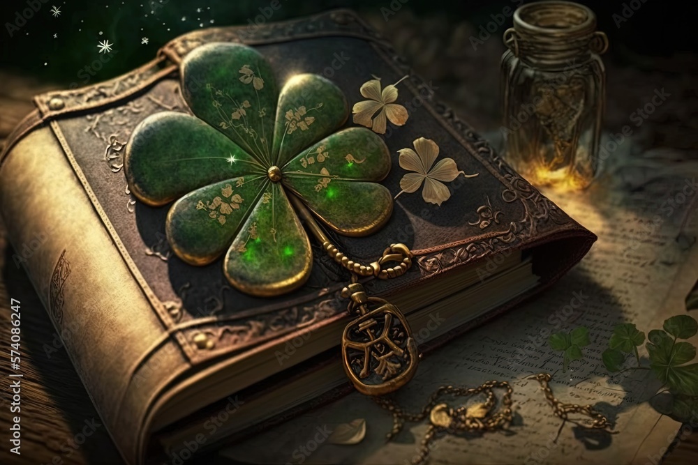 Poster the journey to find a fabled charmed clover generative ai